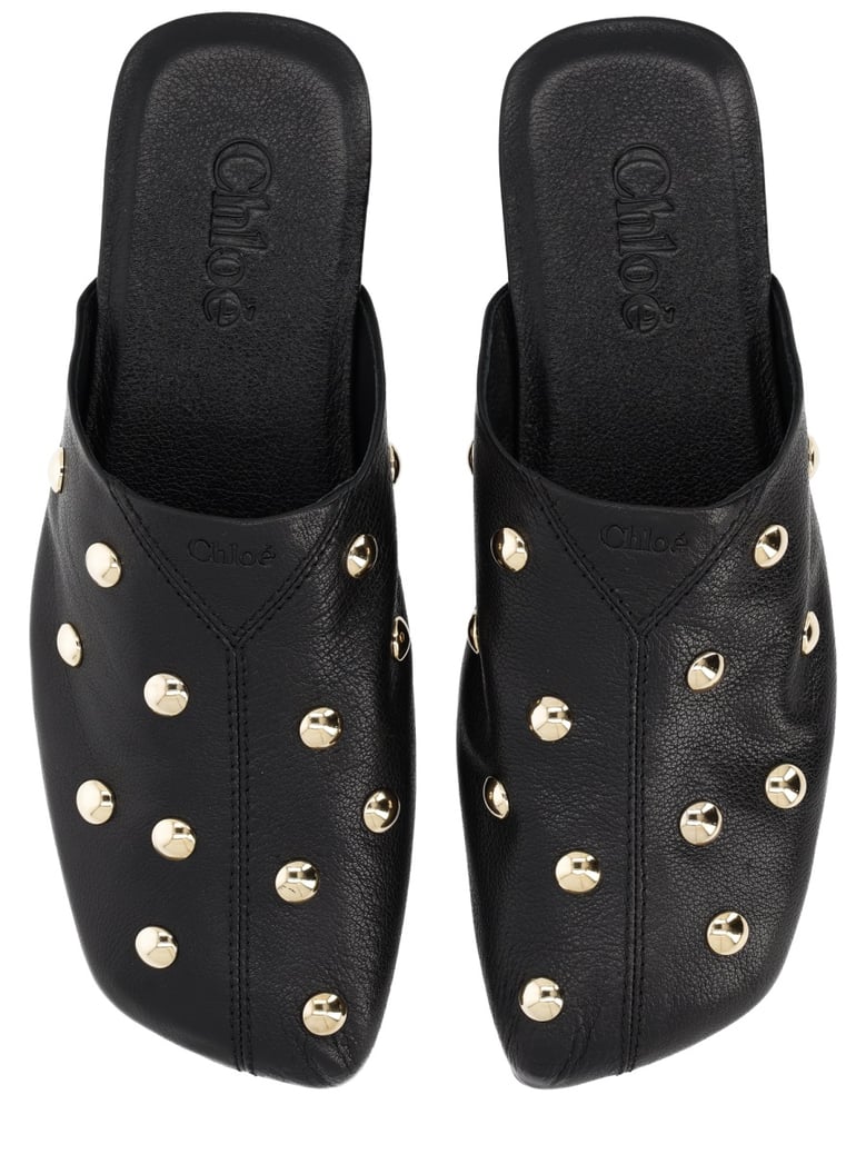 rita leather sabot by Selfnex