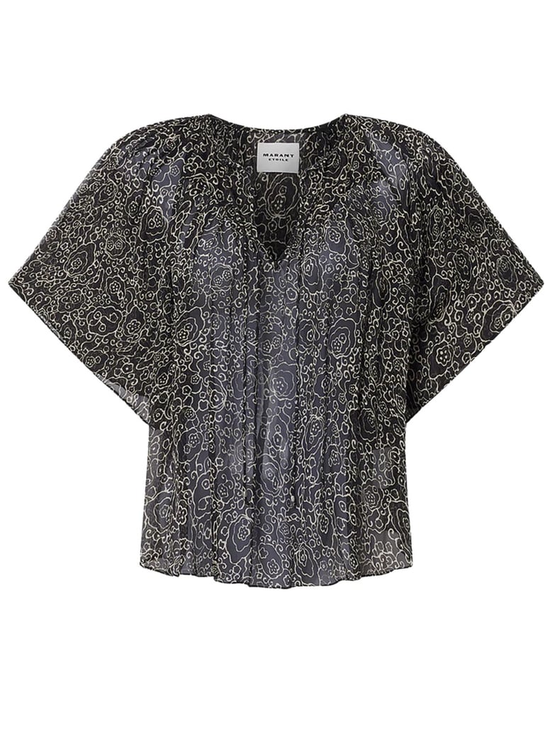top neslya in black viscose by Selfnex