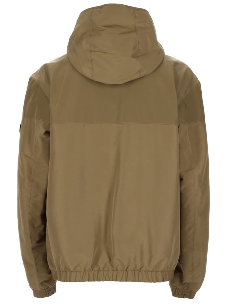 hooded zip jacket beige by Selfnex
