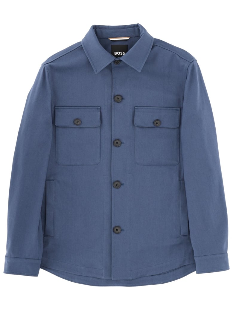 comfort fit overshirt in blue by Selfnex