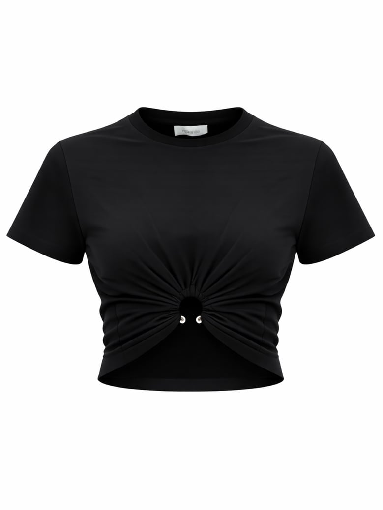 cropped t-shirt black by Selfnex