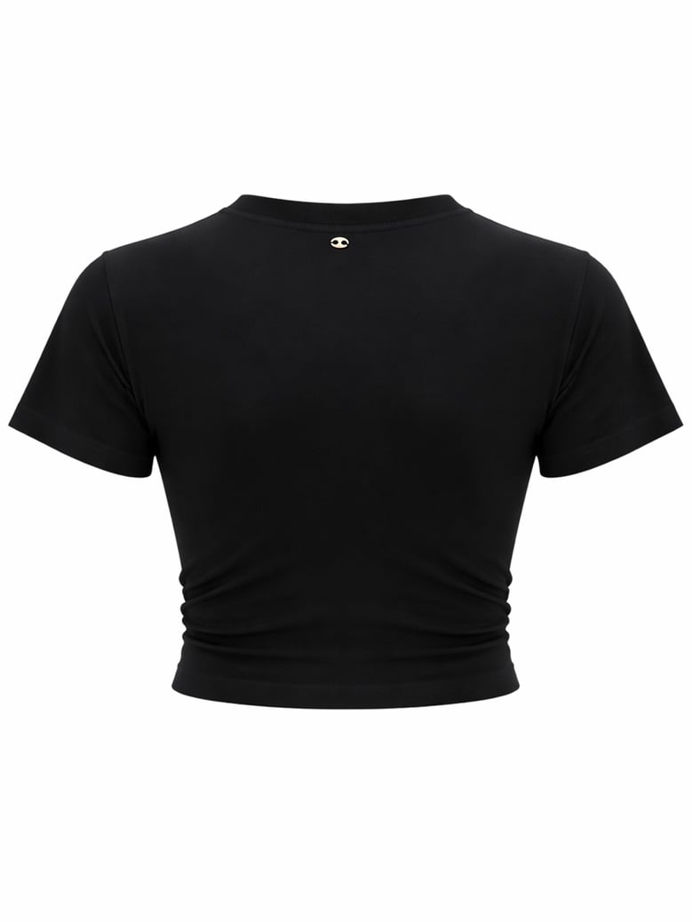 cropped t-shirt black by Selfnex