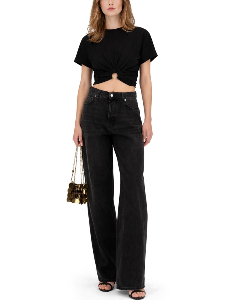 cropped t-shirt black by Selfnex