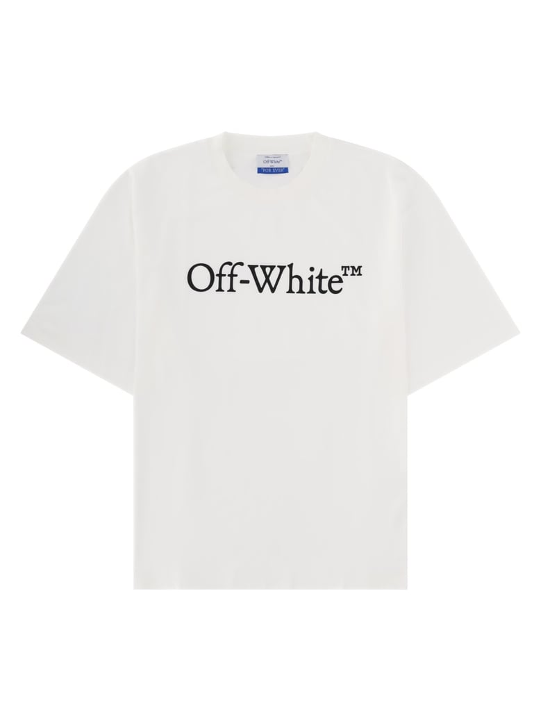 t-shirt with logo white cotton by Selfnex