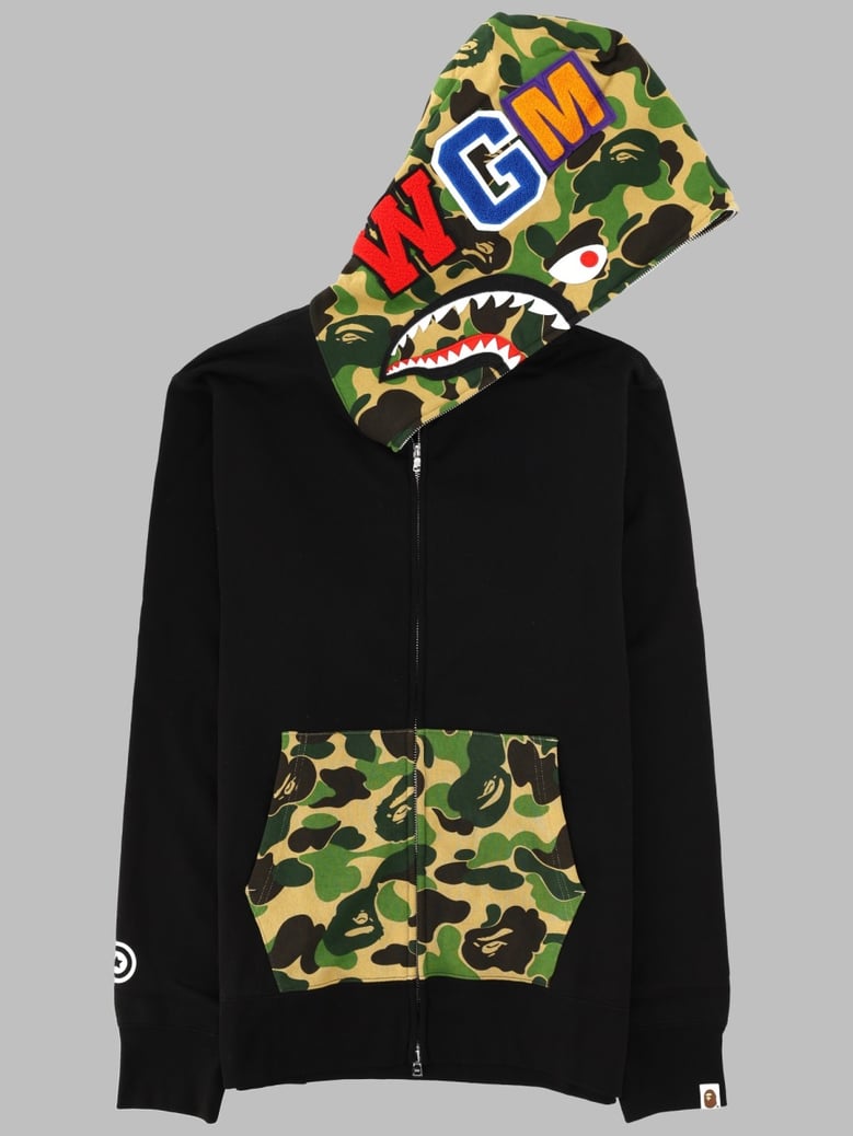 hooded sweatshirt shark black by Selfnex