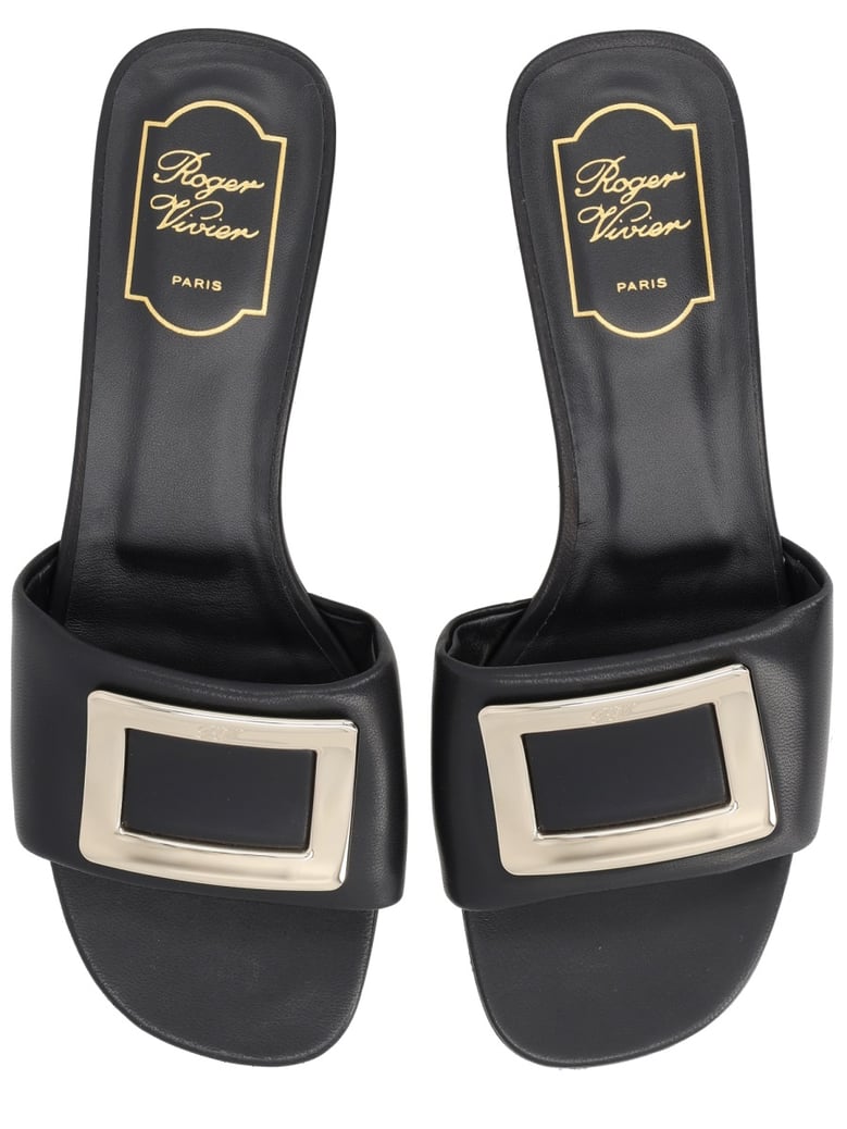 mule sandal belle black leather by Selfnex