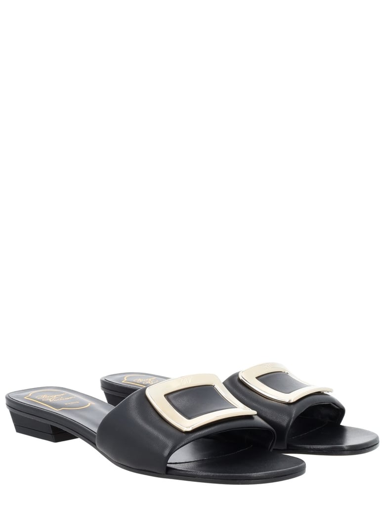 mule sandal belle black leather by Selfnex