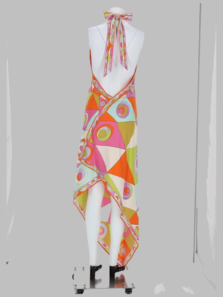 silk twill dress multicolour by Selfnex