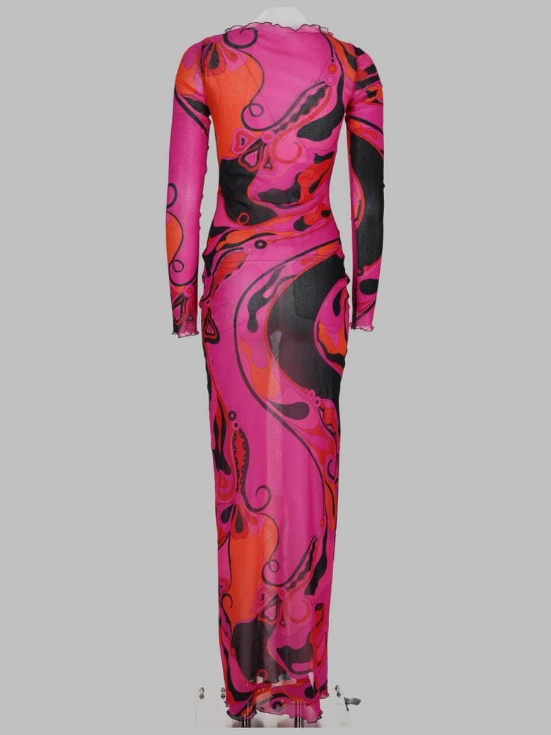 long tulle dress orchidee fuchsia by Selfnex