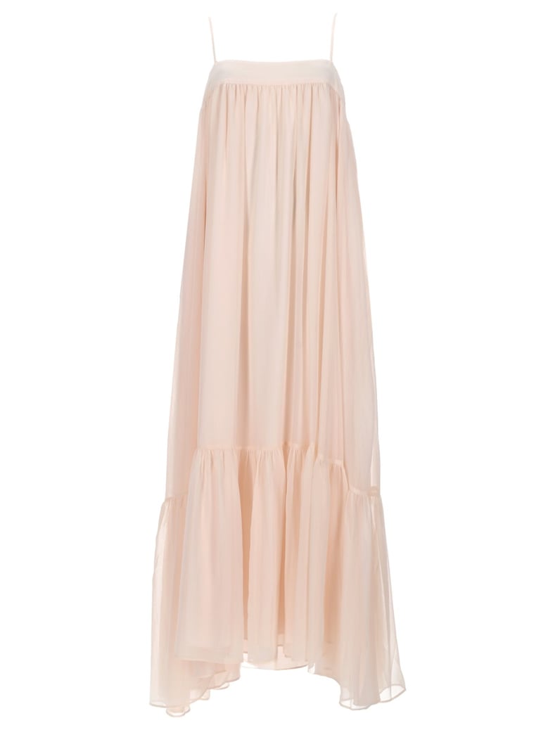 midi chiffon dress — powder by Selfnex