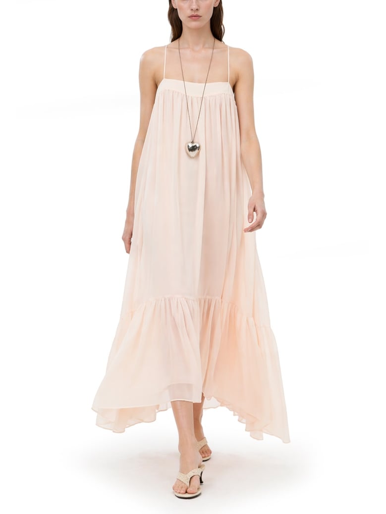 midi chiffon dress — powder by Selfnex