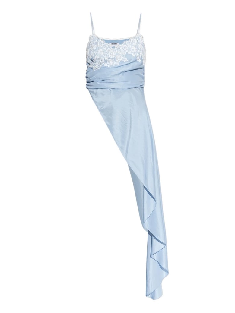 asymmetrical blouse in azure by Selfnex