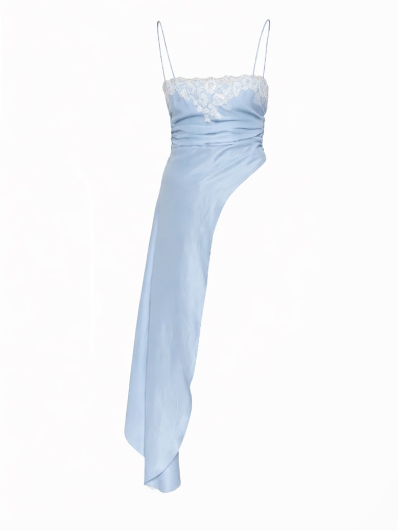 asymmetrical blouse in azure by Selfnex
