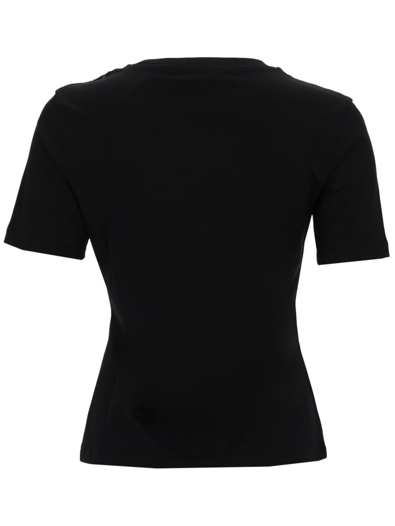 t-shirt with bow and lace inserts by Selfnex