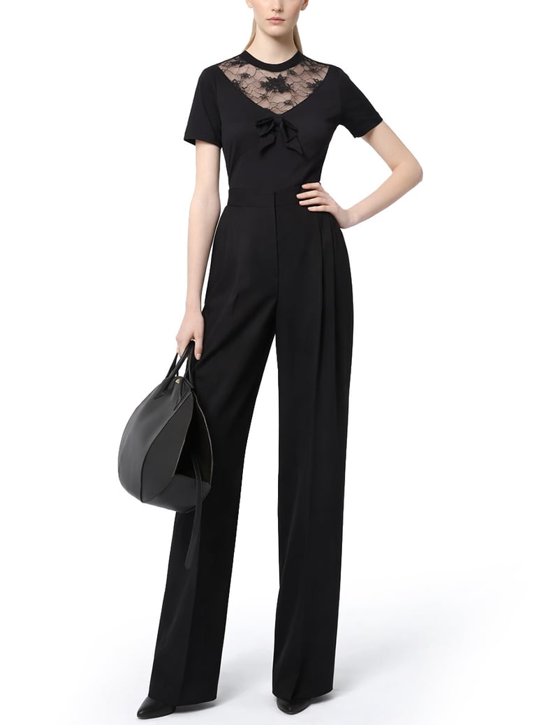 t-shirt with bow and lace inserts by Selfnex