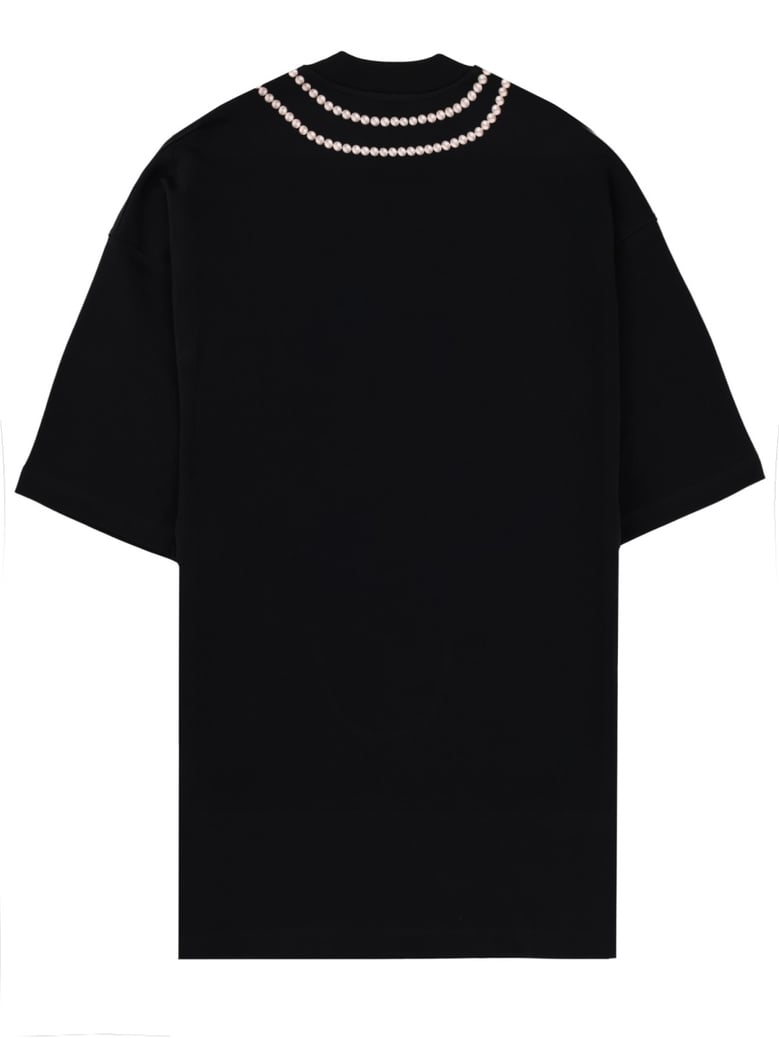 logo t-shirt in black cotton by Selfnex