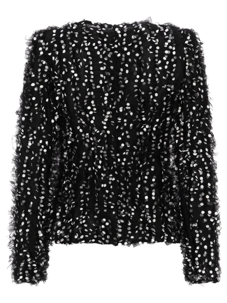 jacket polka dot embroidered black by Selfnex