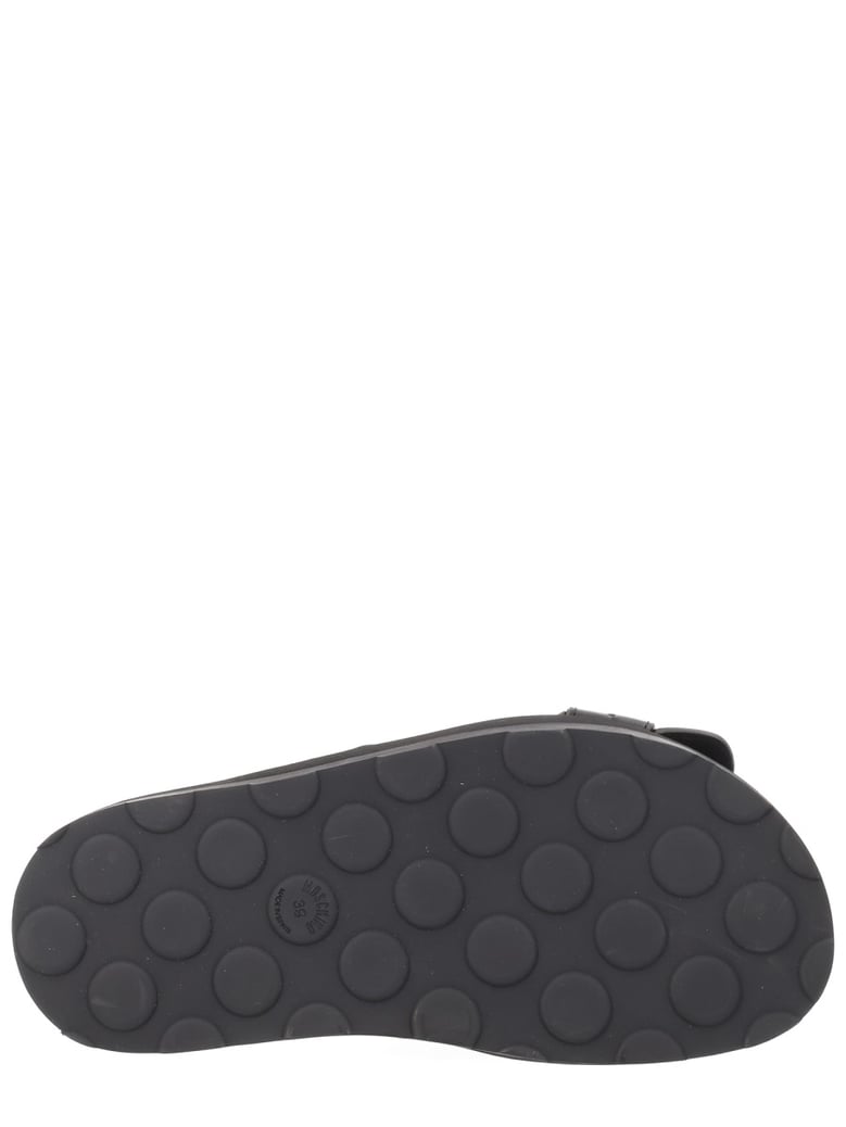 sandals tie-me black leather by Selfnex