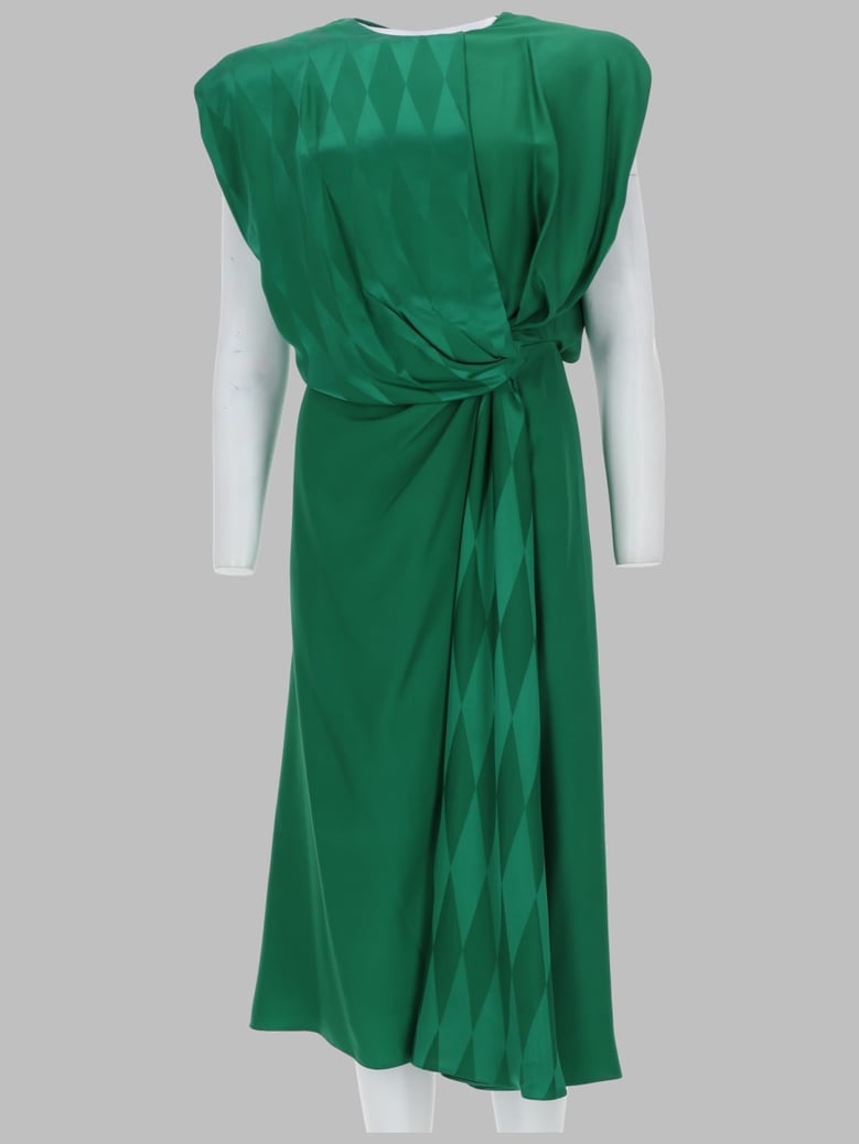 dress midi silk green by Selfnex