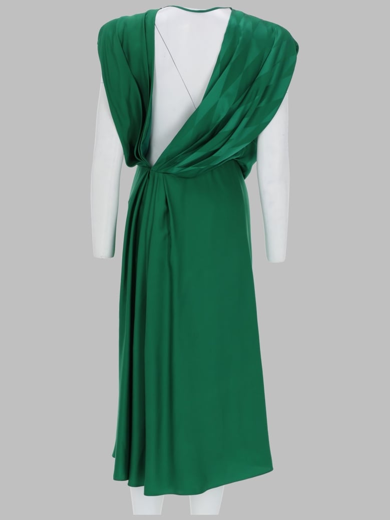 dress midi silk green by Selfnex