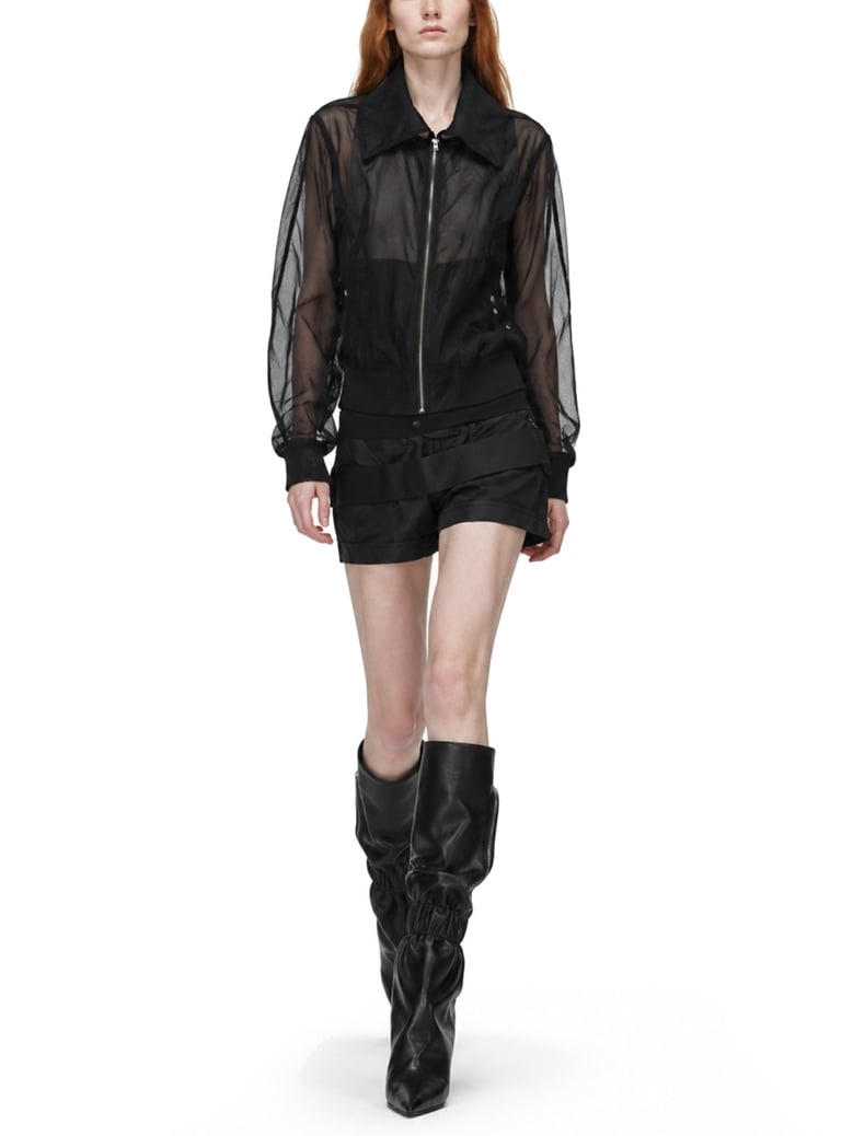 bomber jacket dracucollar flight black by Selfnex