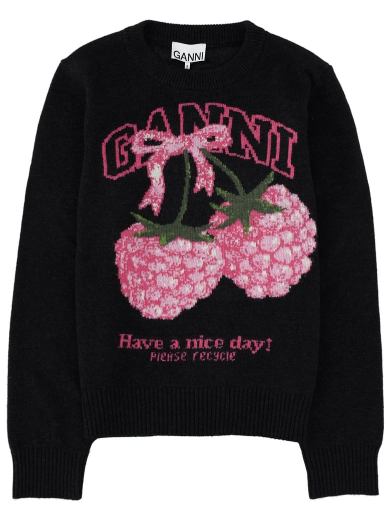 graphic sweater black wool by Selfnex