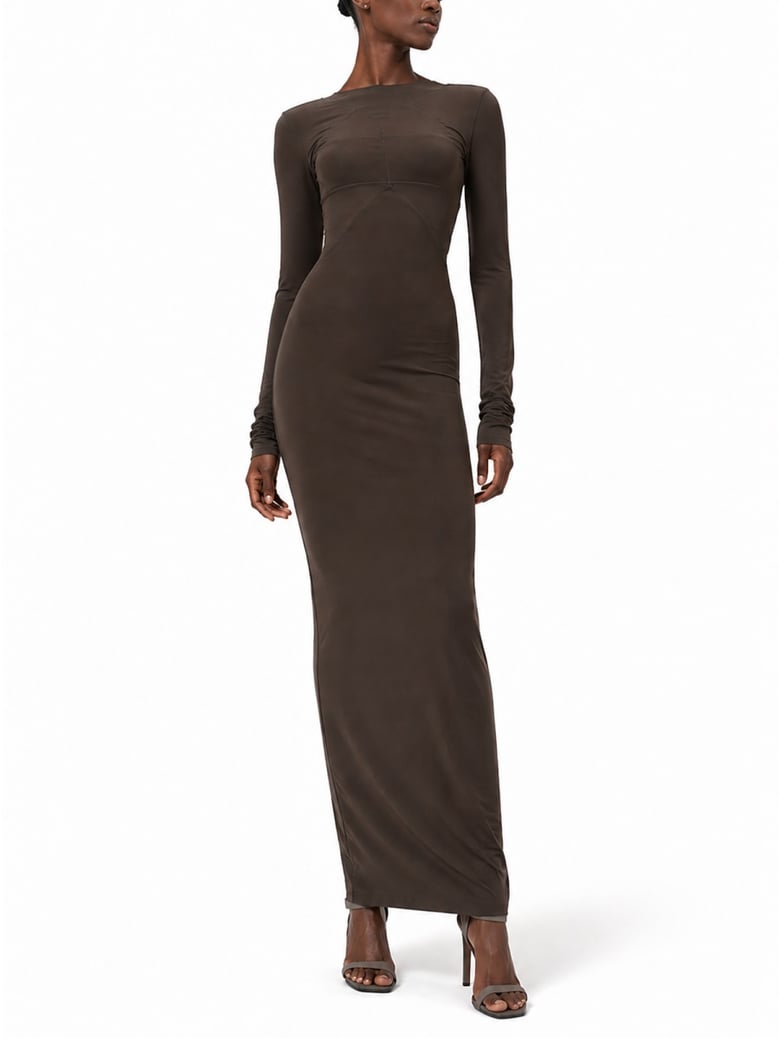 dress temple gown brown by Selfnex