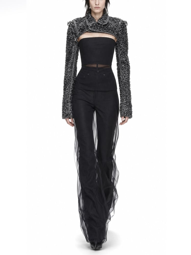 bootcut pants bolan black by Selfnex