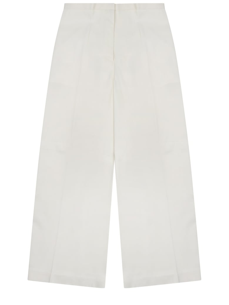 trousers in viscose twill white by Selfnex