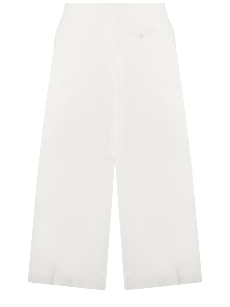 trousers in viscose twill white by Selfnex