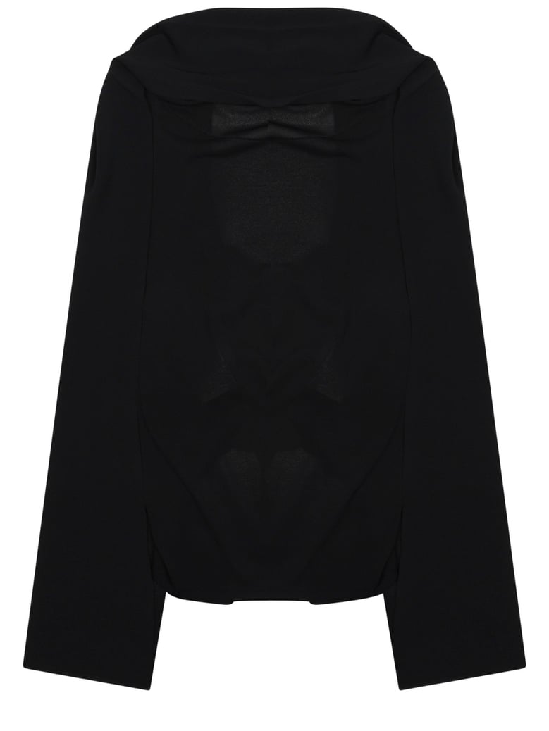top in black viscose by Selfnex