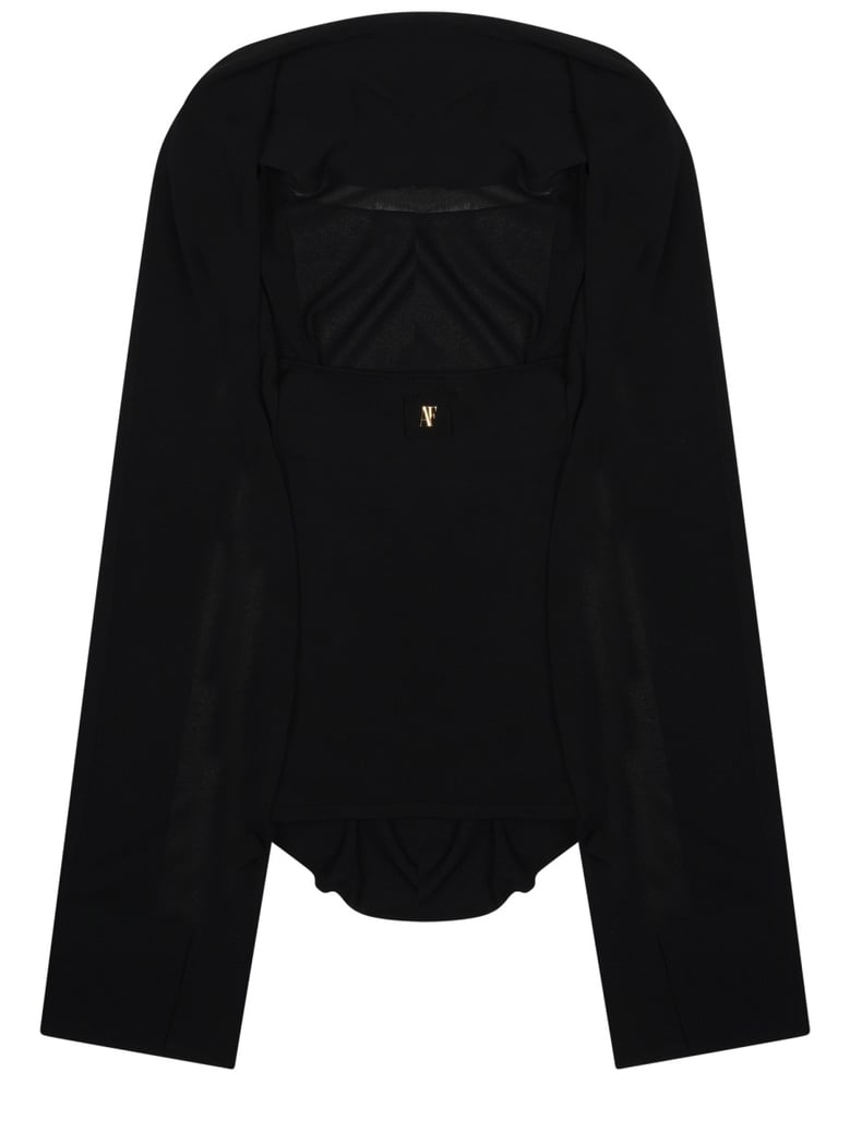 top in black viscose by Selfnex