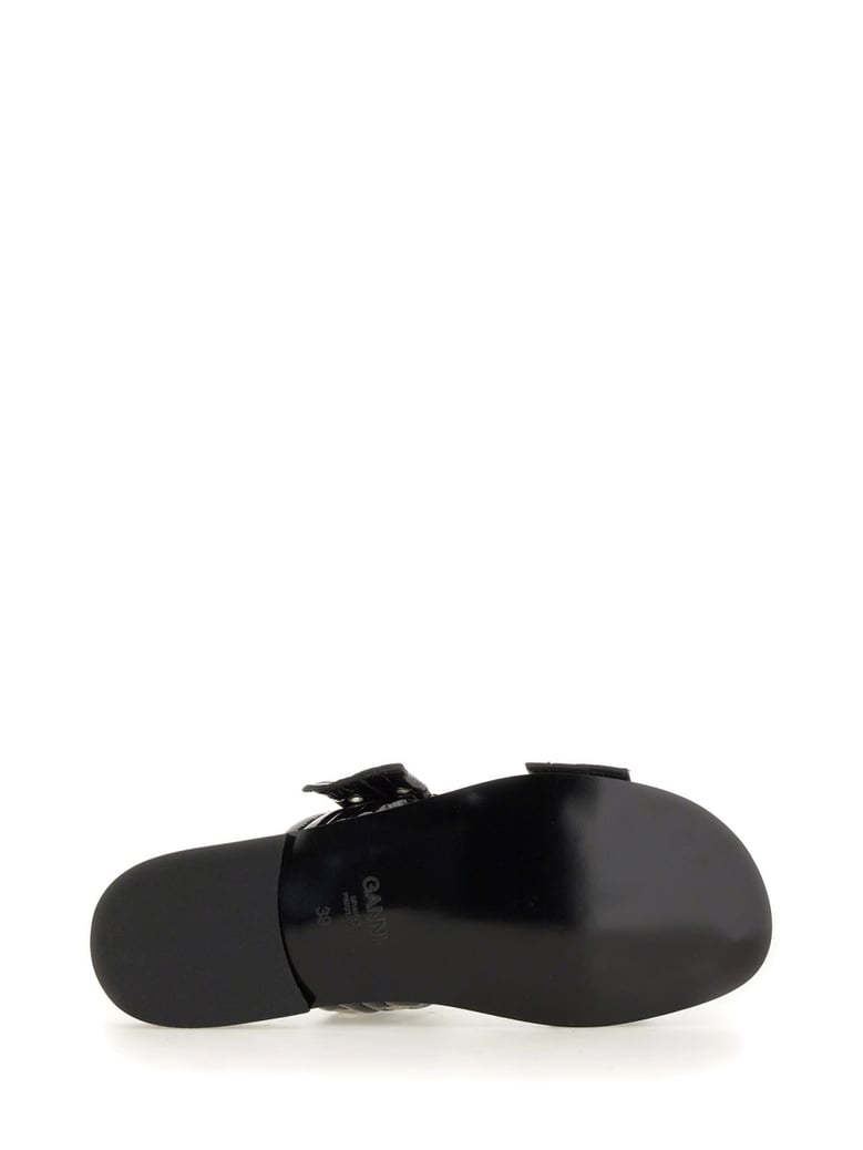 sandals with buckle black by Selfnex