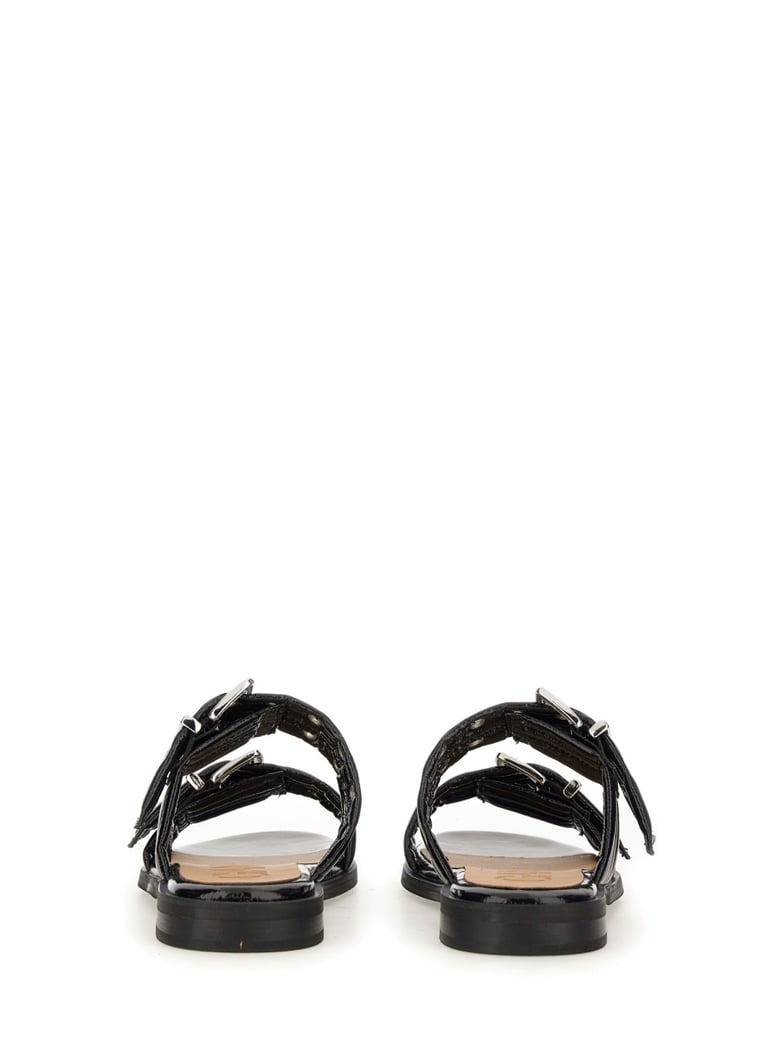 sandals with buckle black by Selfnex