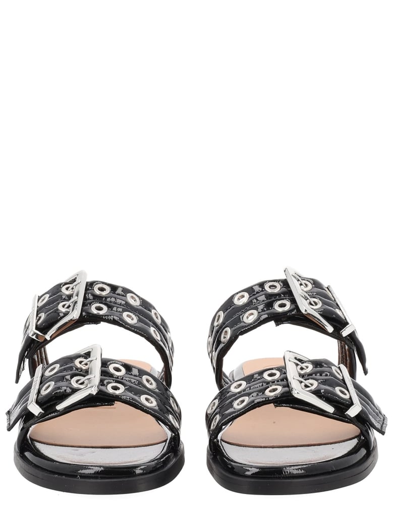 sandals with buckle black by Selfnex