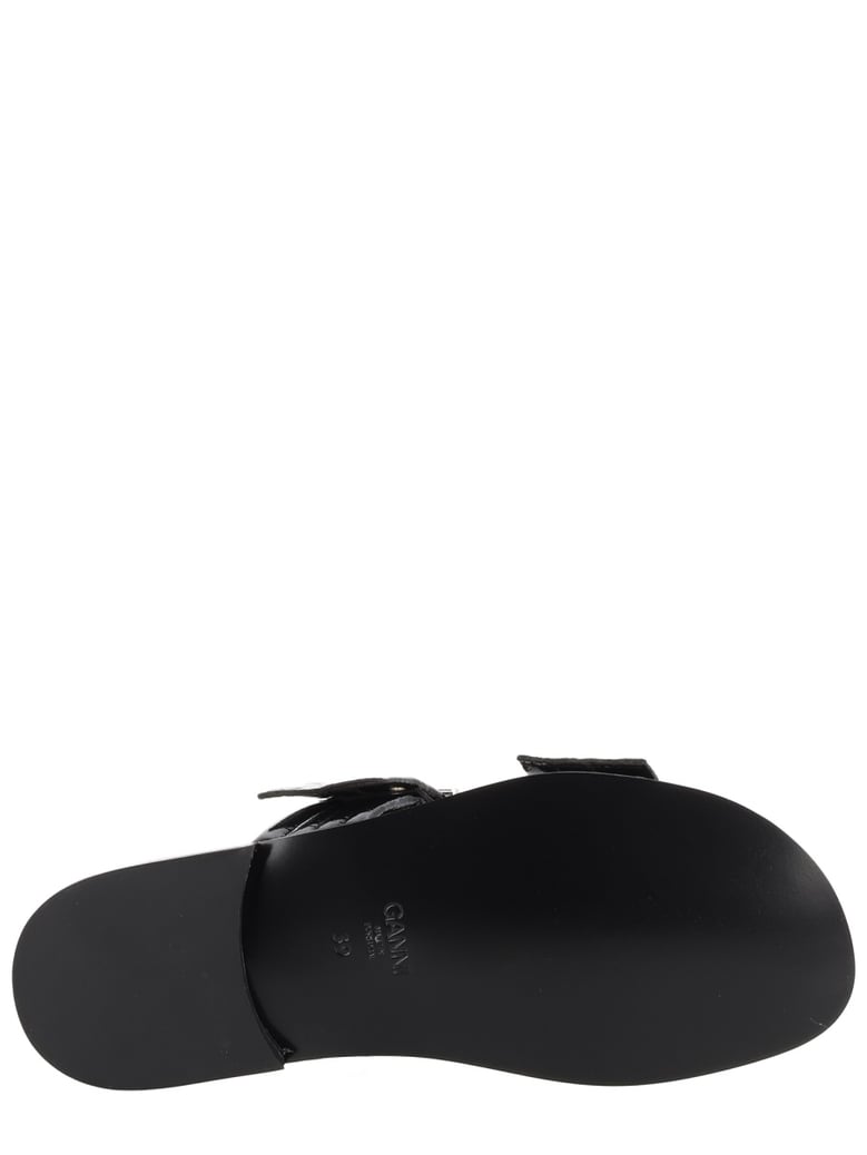 sandals with buckle black by Selfnex