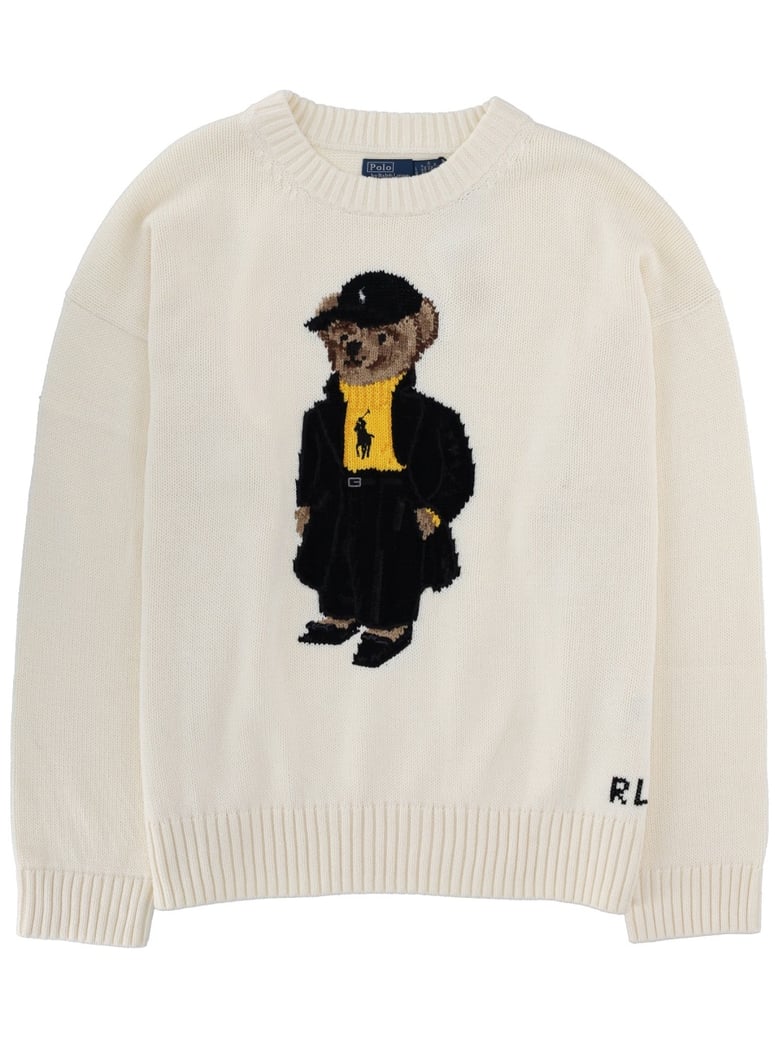 knit jumper polo bear multicolour by Selfnex