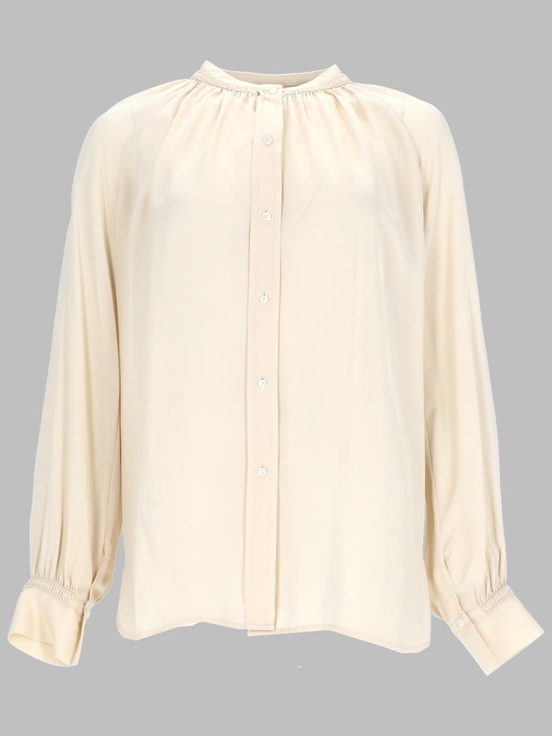 silk shirt ivory by Selfnex