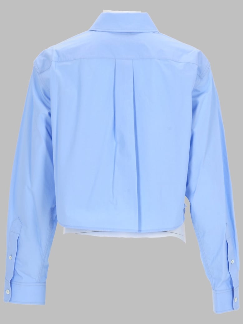 cropped logo shirt blue by Selfnex