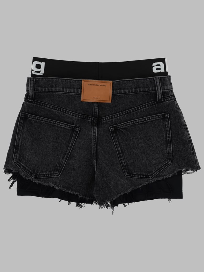 denim shorts charcoal by Selfnex
