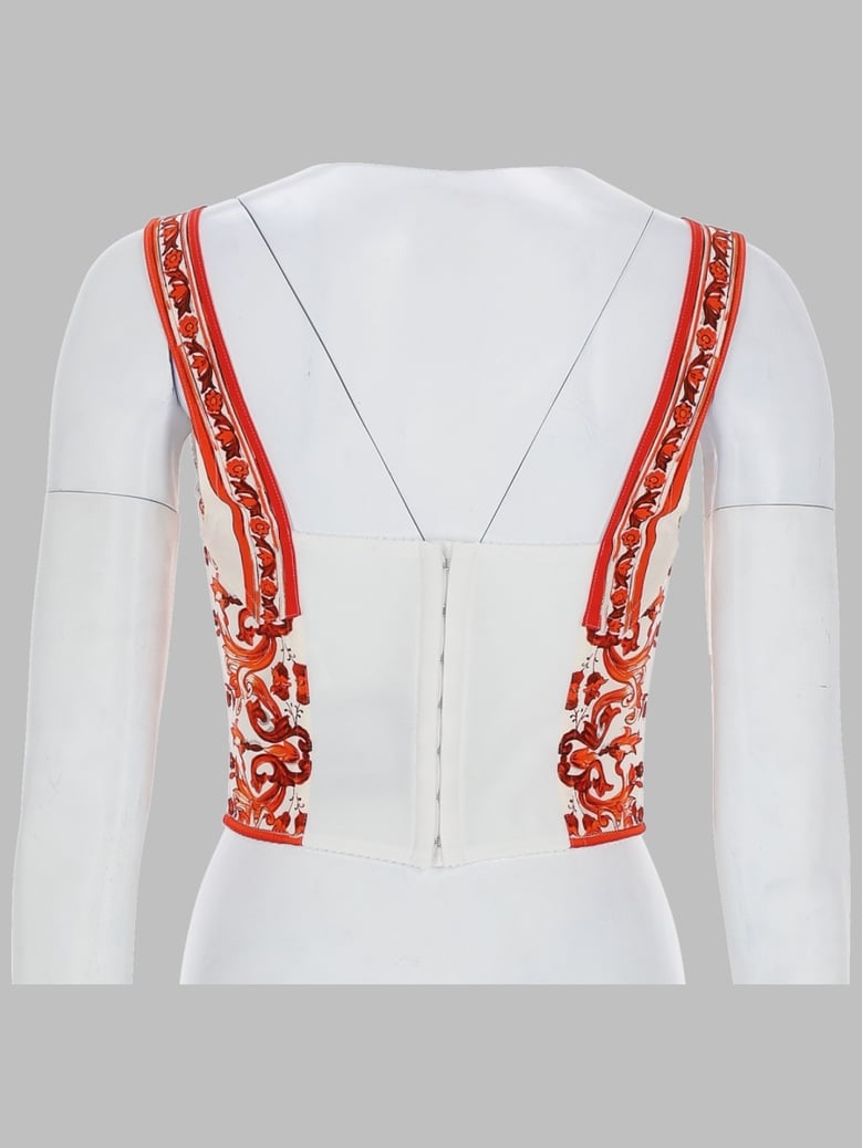 bustier top charmeuse maiolica print by Selfnex