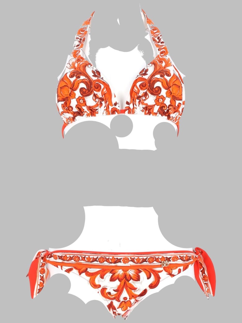triangle bikini set orange by Selfnex
