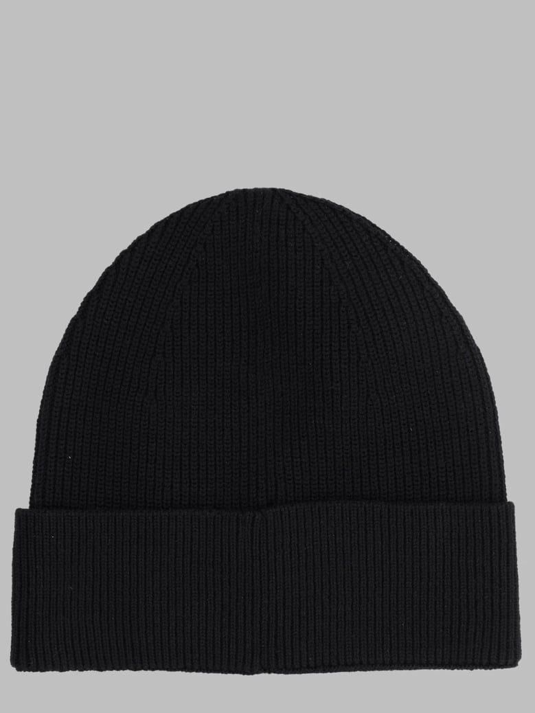 beanie with logo patch, black by Selfnex