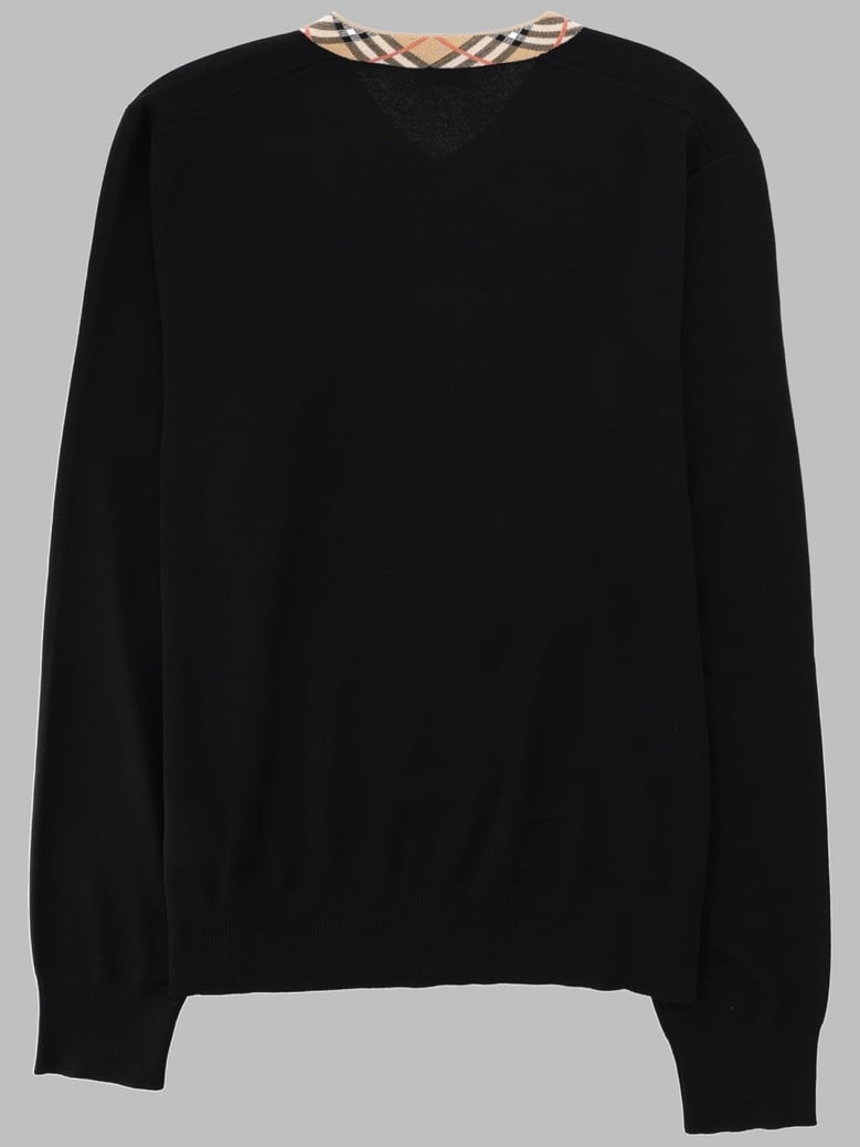 merino wool jumper check black by Selfnex