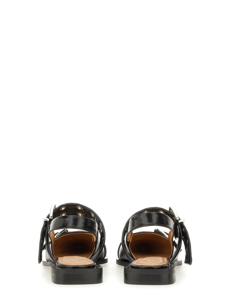 ballet flats with buckle black by Selfnex