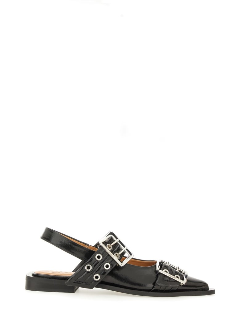 ballet flats with buckle black by Selfnex