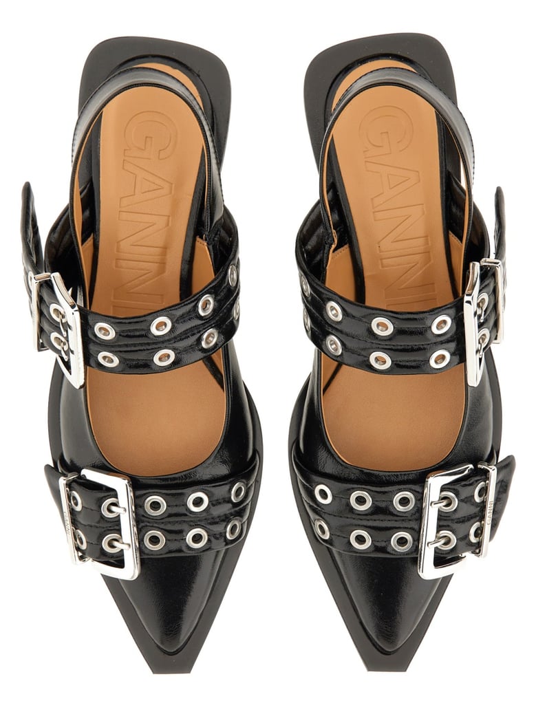 ballet flats with buckle black by Selfnex