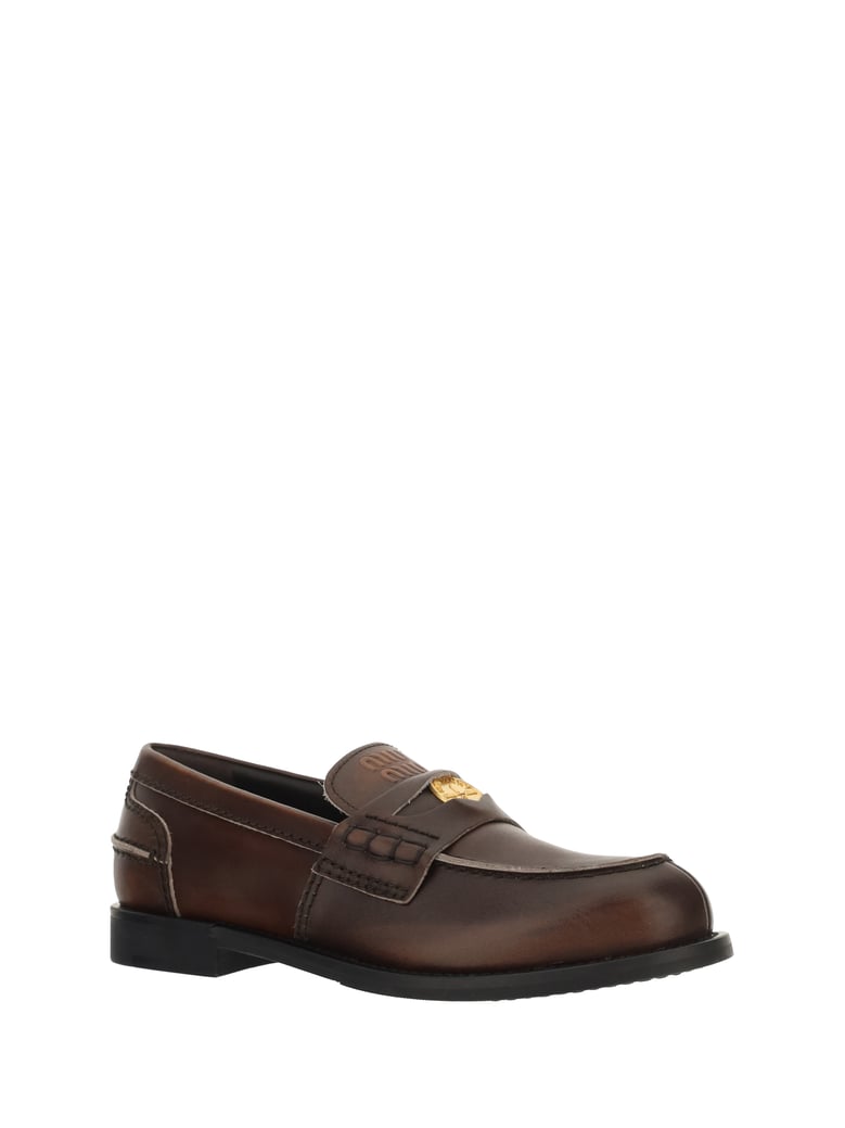 leather loafers in black by Selfnex