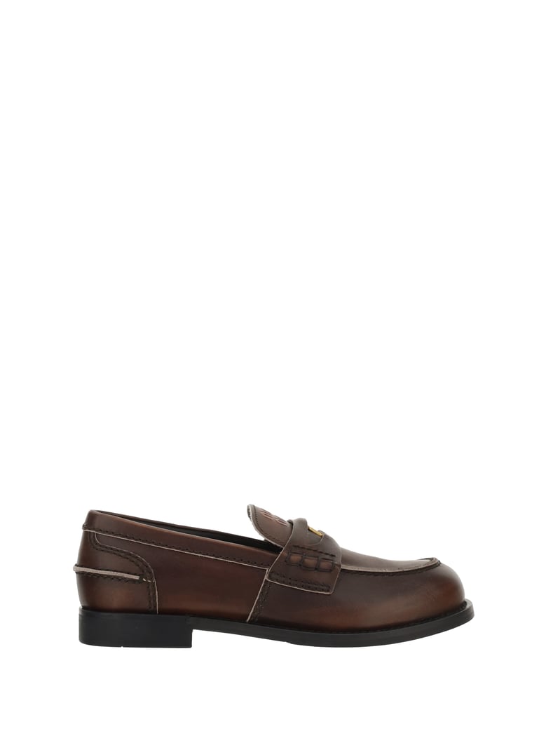 leather loafers in black by Selfnex