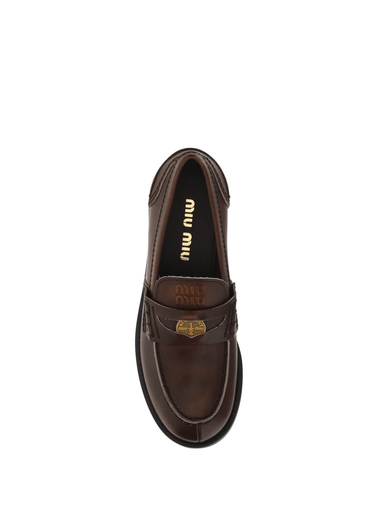 leather loafers in black by Selfnex